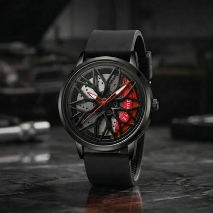 Nissan GT-R Gyro Watch Red - Spinning Wheel Edition