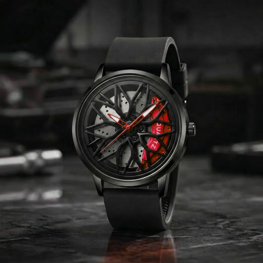 Nissan GT-R Gyro Watch Red - Spinning Wheel Edition
