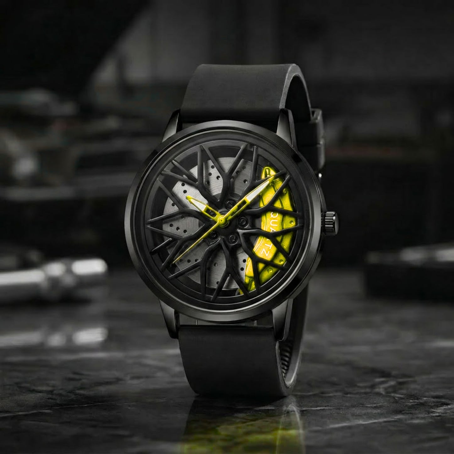 Nissan GT-R Gyro Watch Green - Spinning Wheel Edition