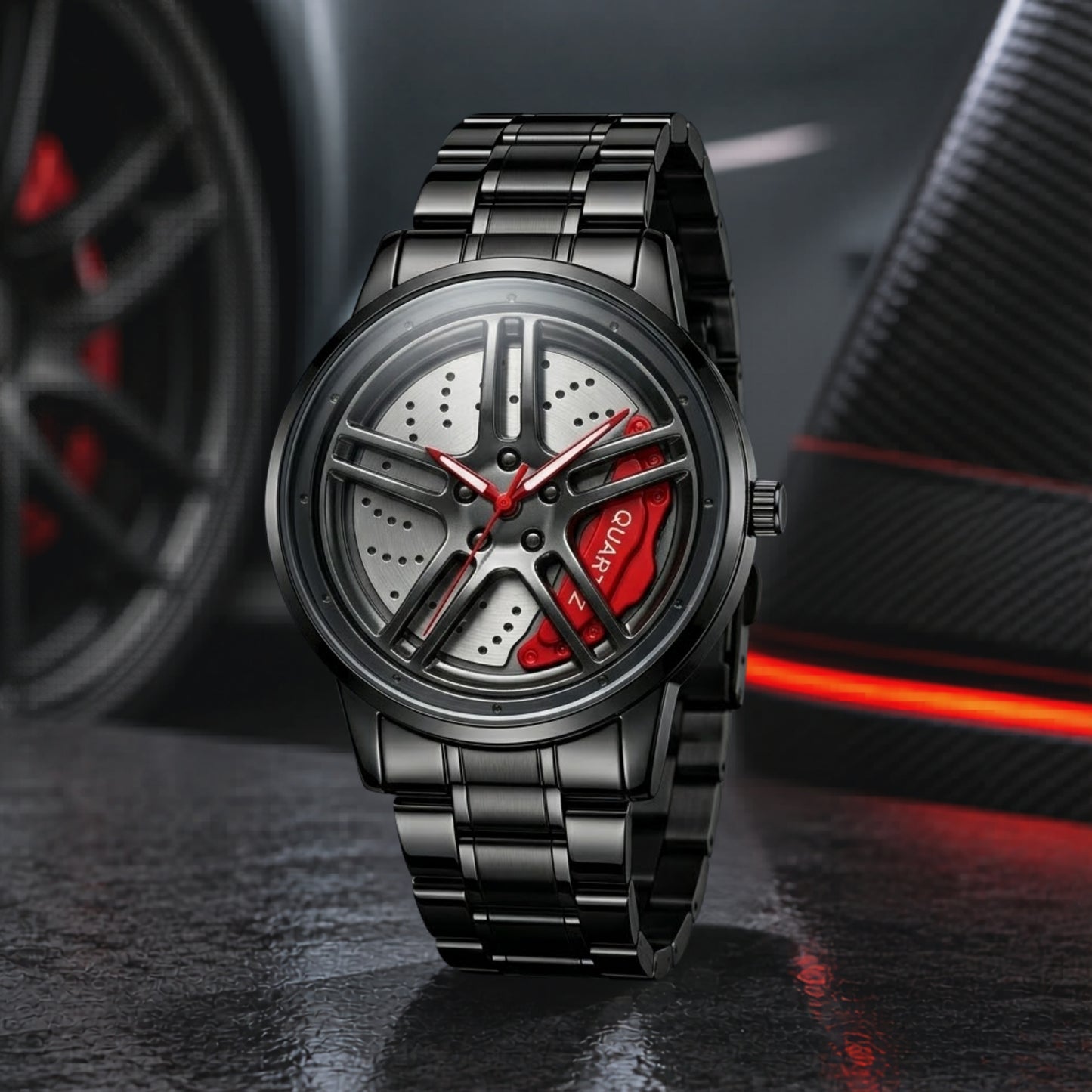 Nissan GTR Gyro Watch - Spinning Rim Edition