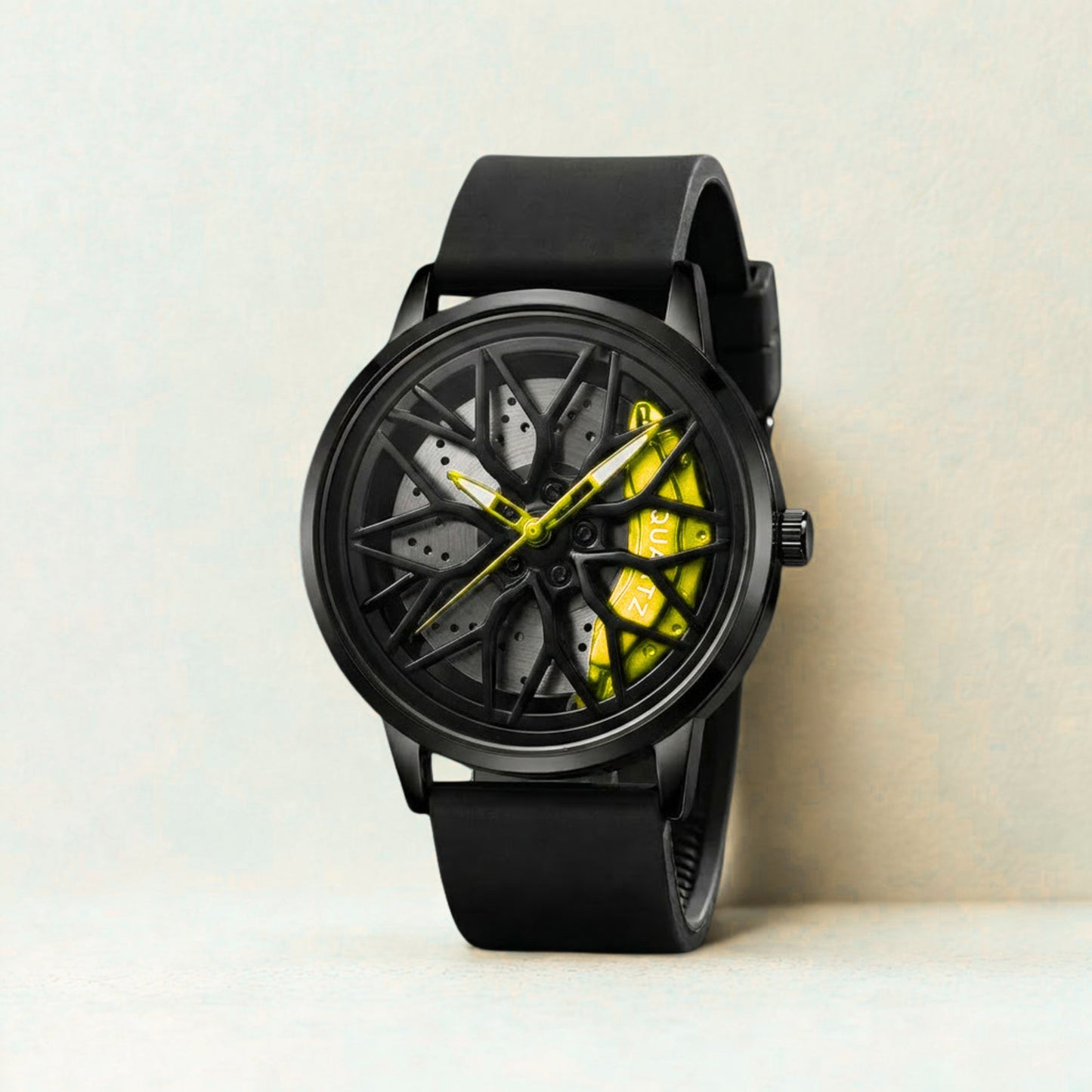 Nissan GT-R Gyro Watch Yellow - Spinning Wheel Edition