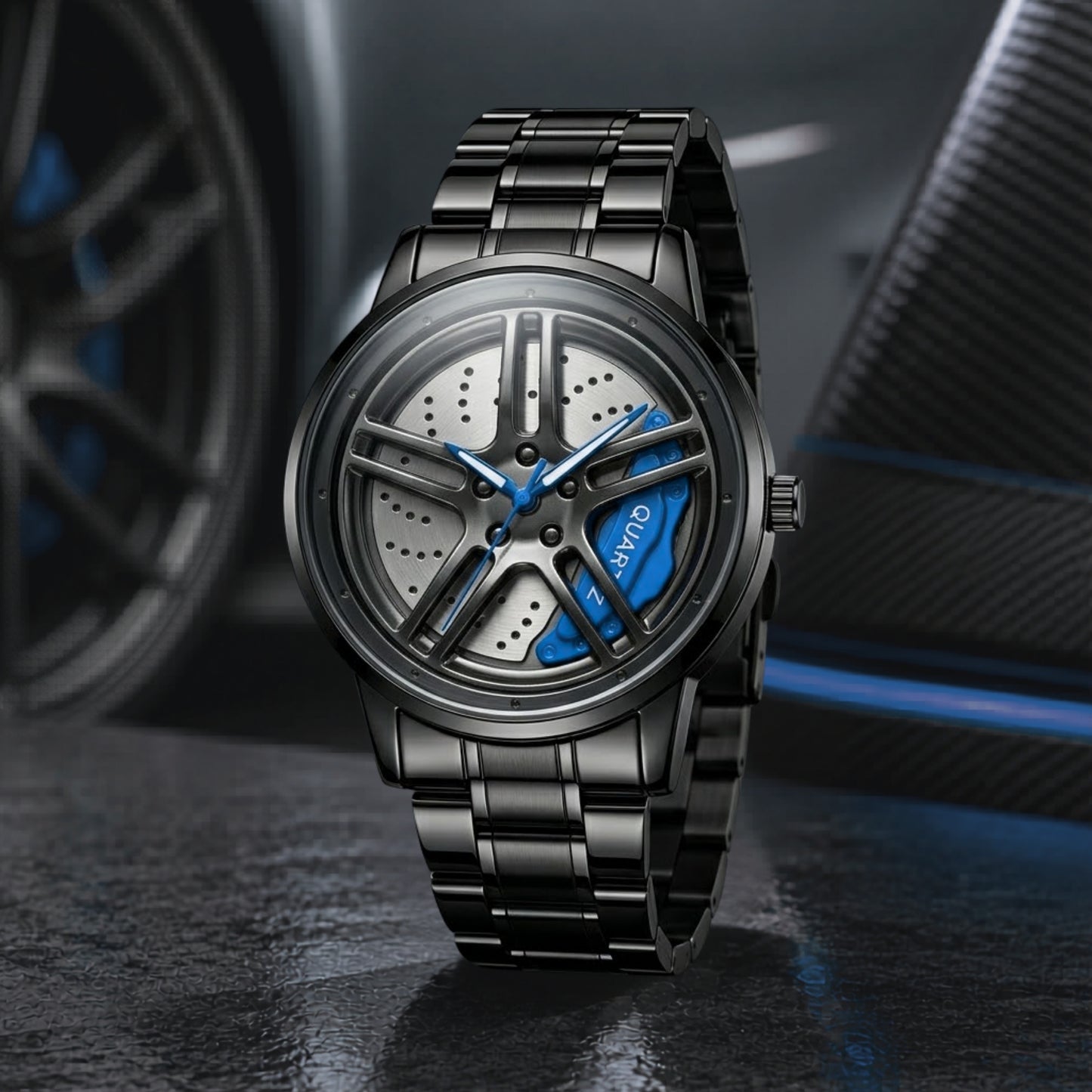 Nissan GTR Gyro Watch - Spinning Rim Edition