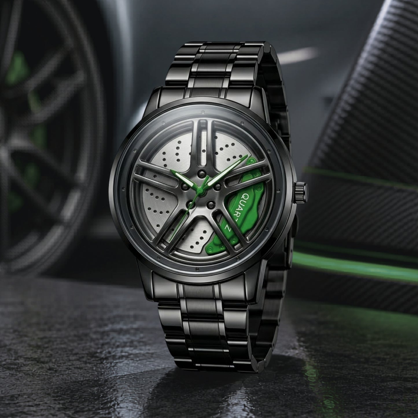 Nissan GTR Gyro Watch - Spinning Rim Edition