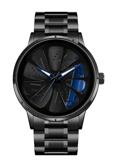 Porsche 911 Gyro Watch Blue - Spinning Wheel Edition