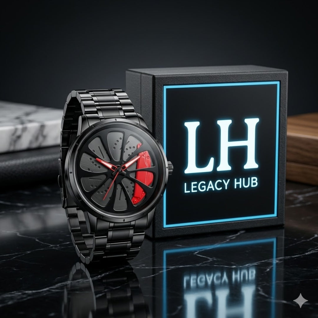 Porsche 911 Gyro Watch Red - Spinning Wheel Edition